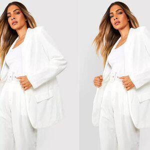 White Tailored Blazer by BooHoo New with Tags Size 2
